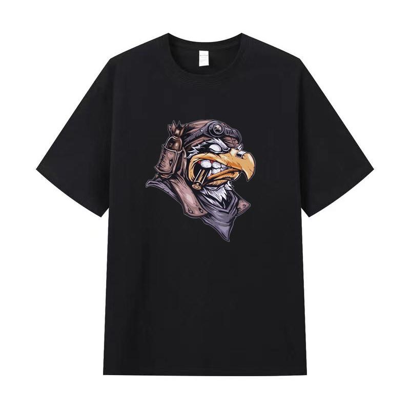Nomi Zomer Heren T-shirt Hoge Kwaliteit Katoen Korte Mouwen Print T-shirt Dames T-shirt Mode Sport Shirt Casual Jogging Top S zwart
