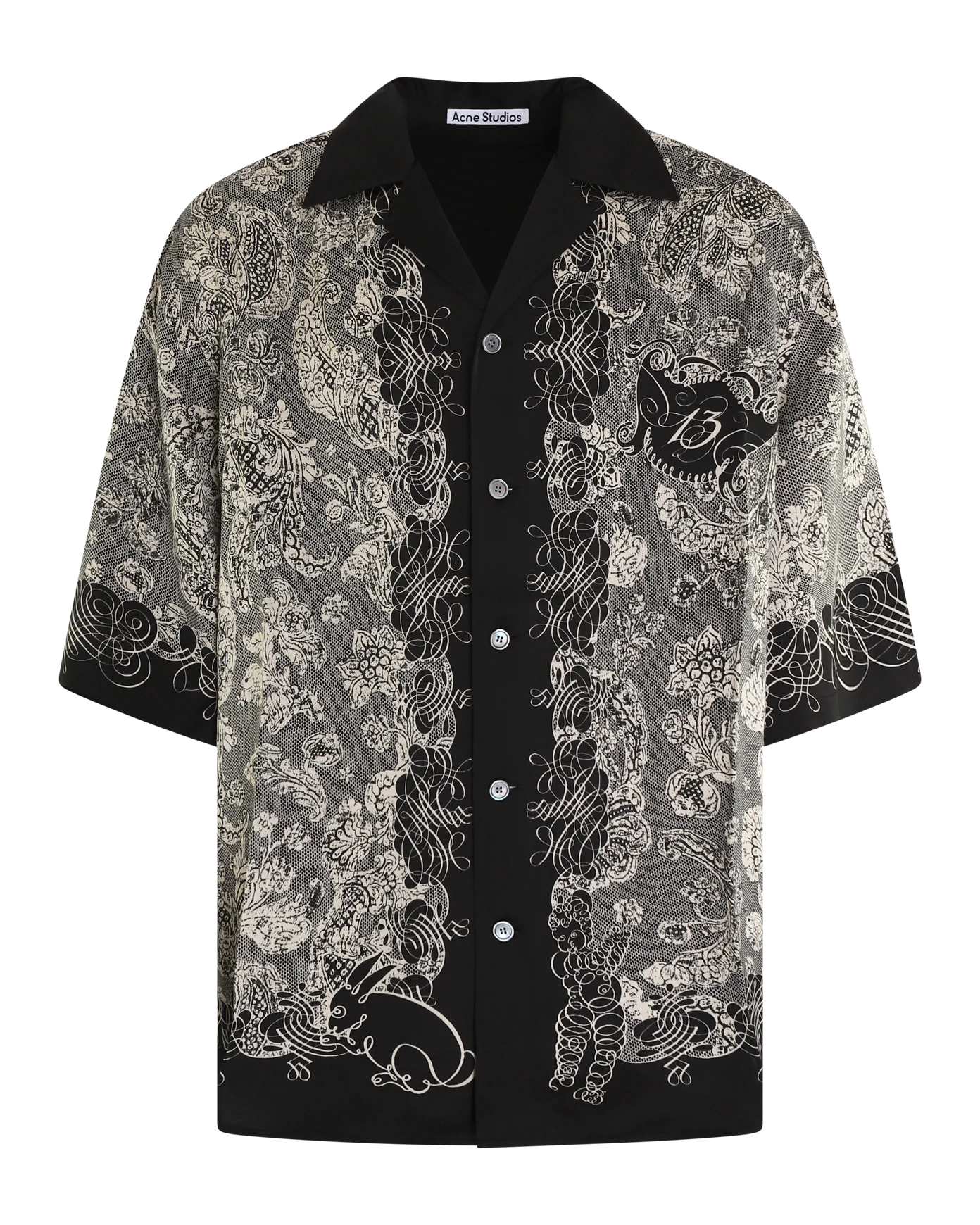 Acne Studios Heren print button-up shirt