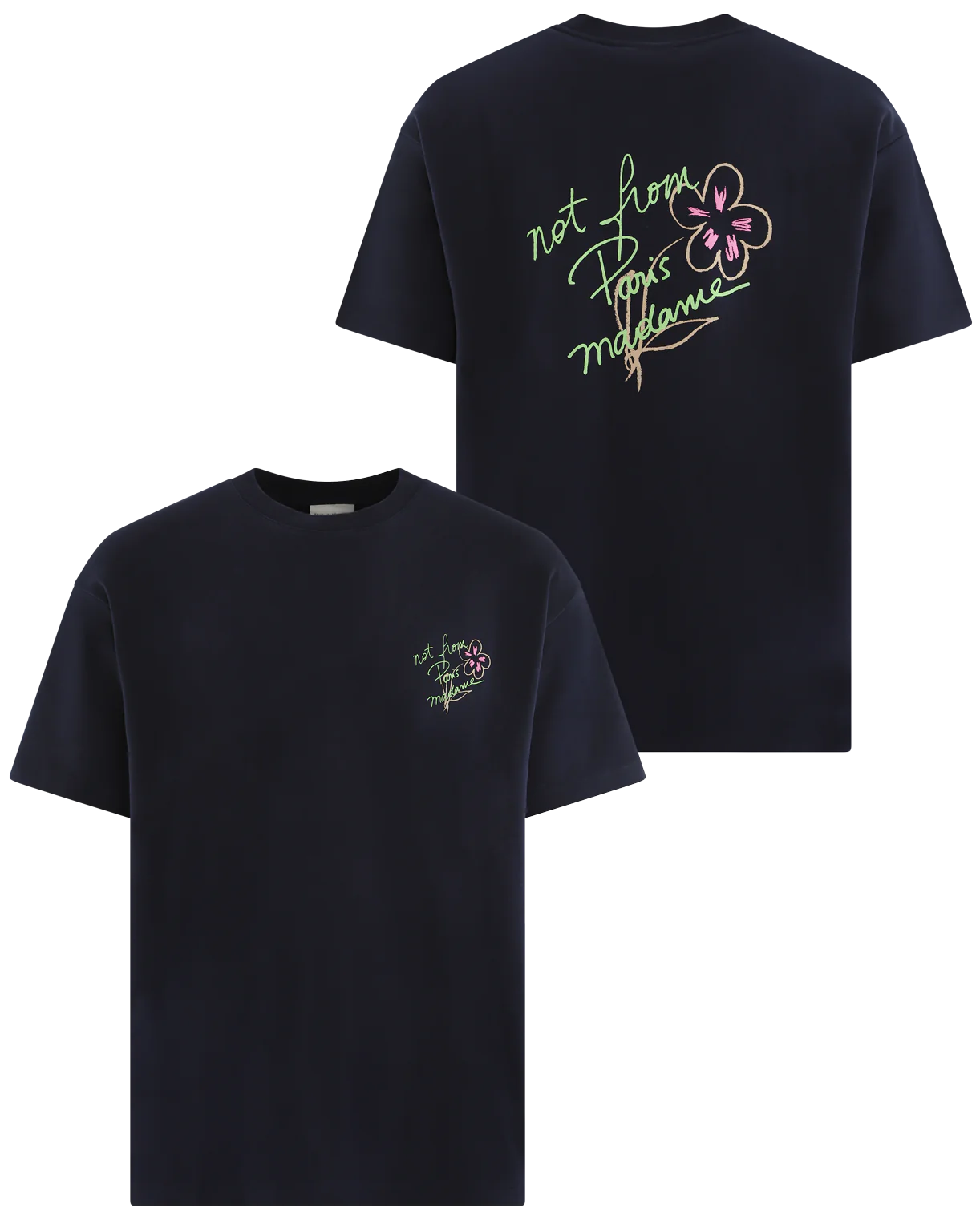Drole De Monsieur Heren le t-shirt slogan esquisse