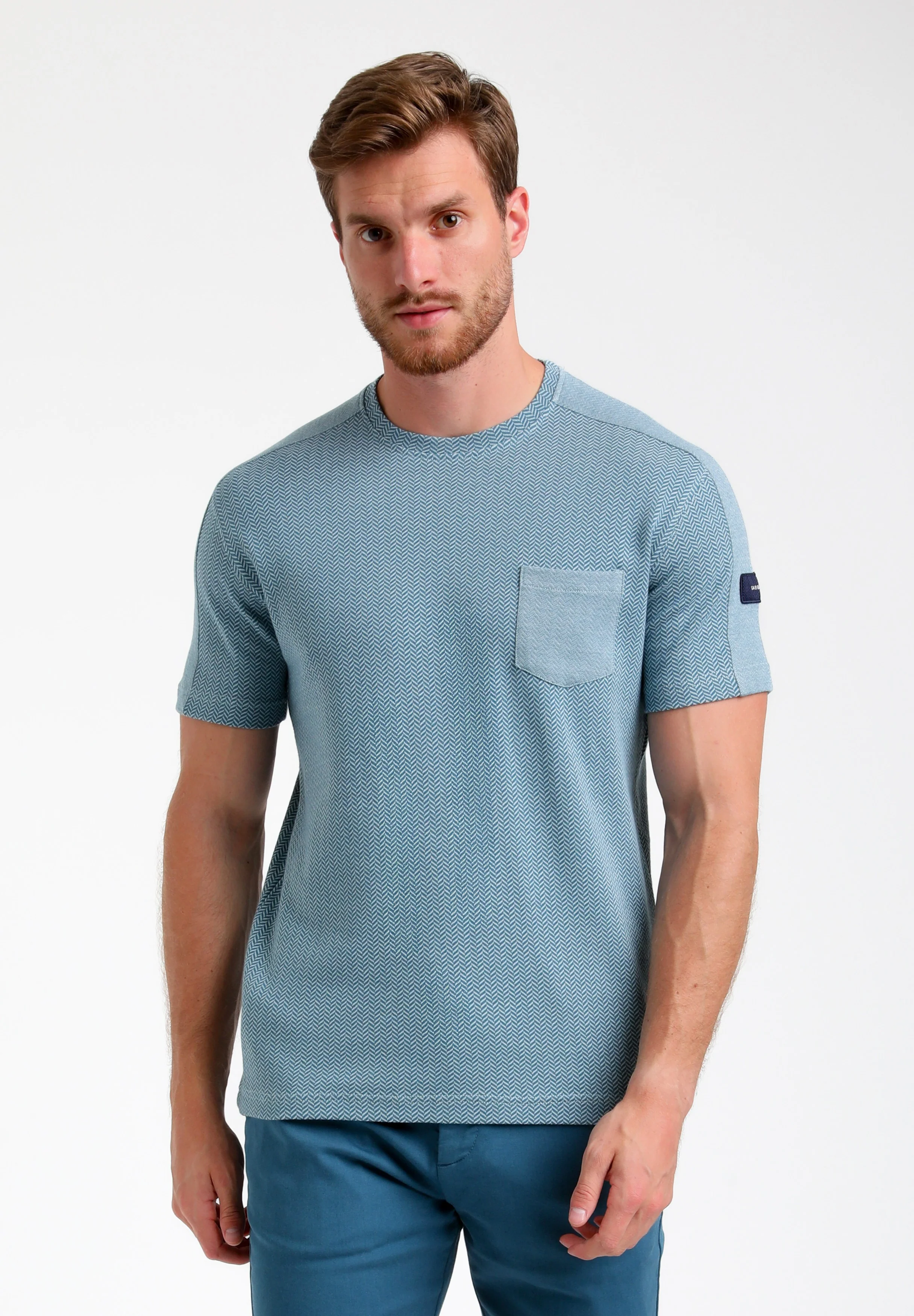 Gabbiano Heren shirt 155520 0003 petrol