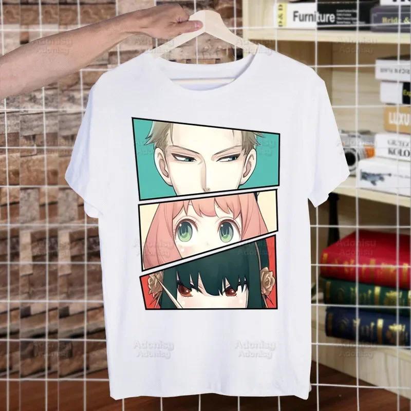 ETST0011 Spy X Family Spy Family Anya Smug T-shirt Heren Shirt Harajaku Heren Casual Yor Forger Loid Forger Bond Forger Tee Korte Mouw Tops S