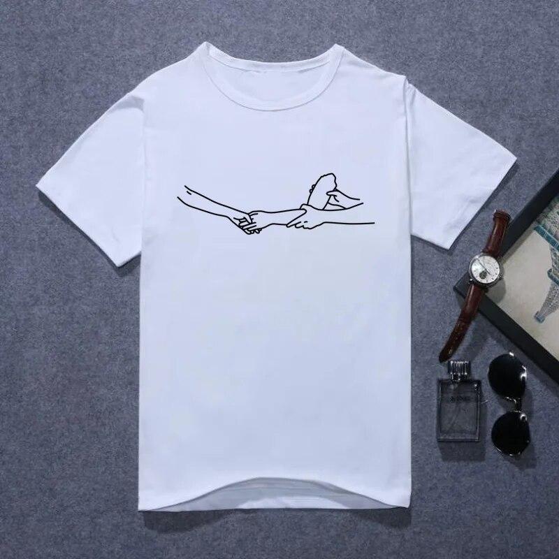 YSM Cotton Tshirt Bel me bij je naam T-shirt heren wit bedrukt T-shirt zacht korte mouw casual M wit