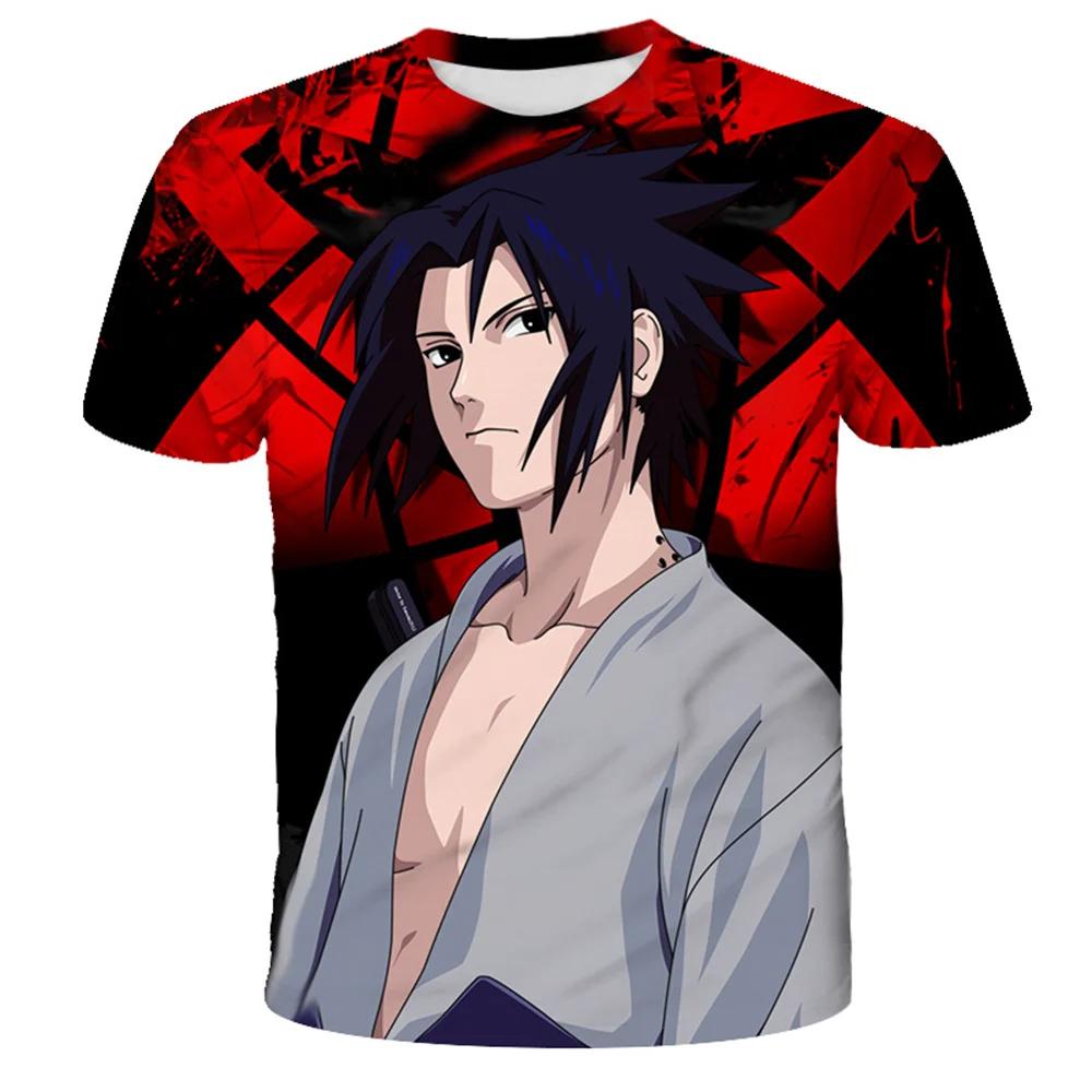 ETST0013 2025 Anime Naruto Heren T-shirt Uzumaki Naruto 3D Geprint Mode Korte Mouw Oversized T-shirt Casual Kinderen Jongens T-shirt S