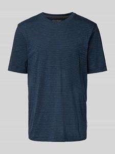 Marc O'Polo T-shirt Slub Stripes Dark Navy