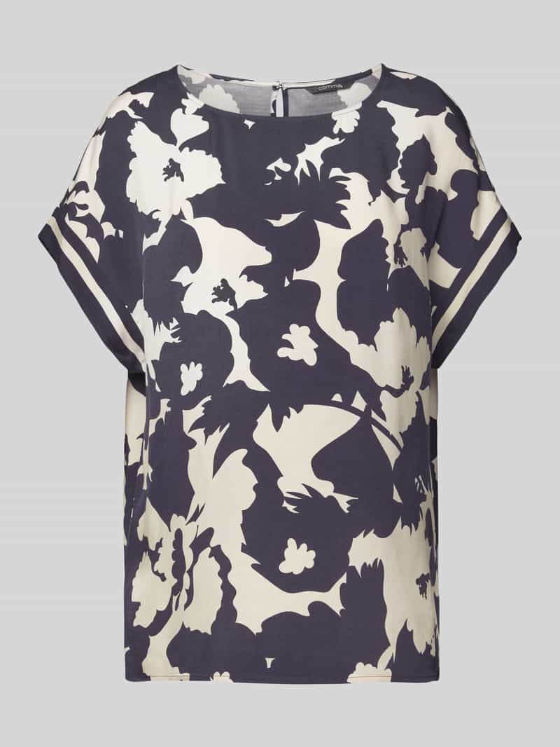 Comma Blouse met korte mouwen met print all-over