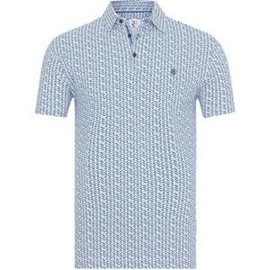 R2 Amsterdam T-shirt  Polo Piqué Print Blauw