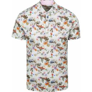 R2 Amsterdam T-shirt  R2 Polo Japanese Knitted Flower Print