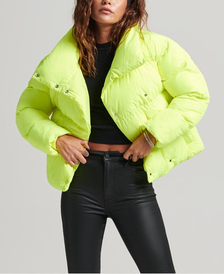 Superdry Vrouwen Korte Pufferjas Groen