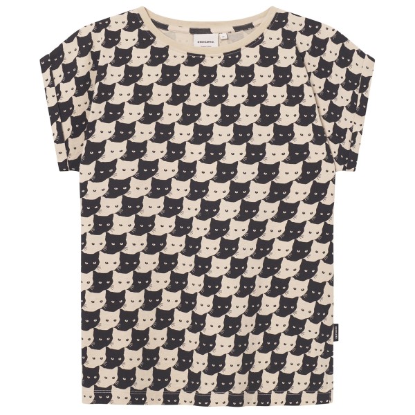 Dedicated  Women's T-Shirt Visby Pepita Cats - T-shirt, grijs