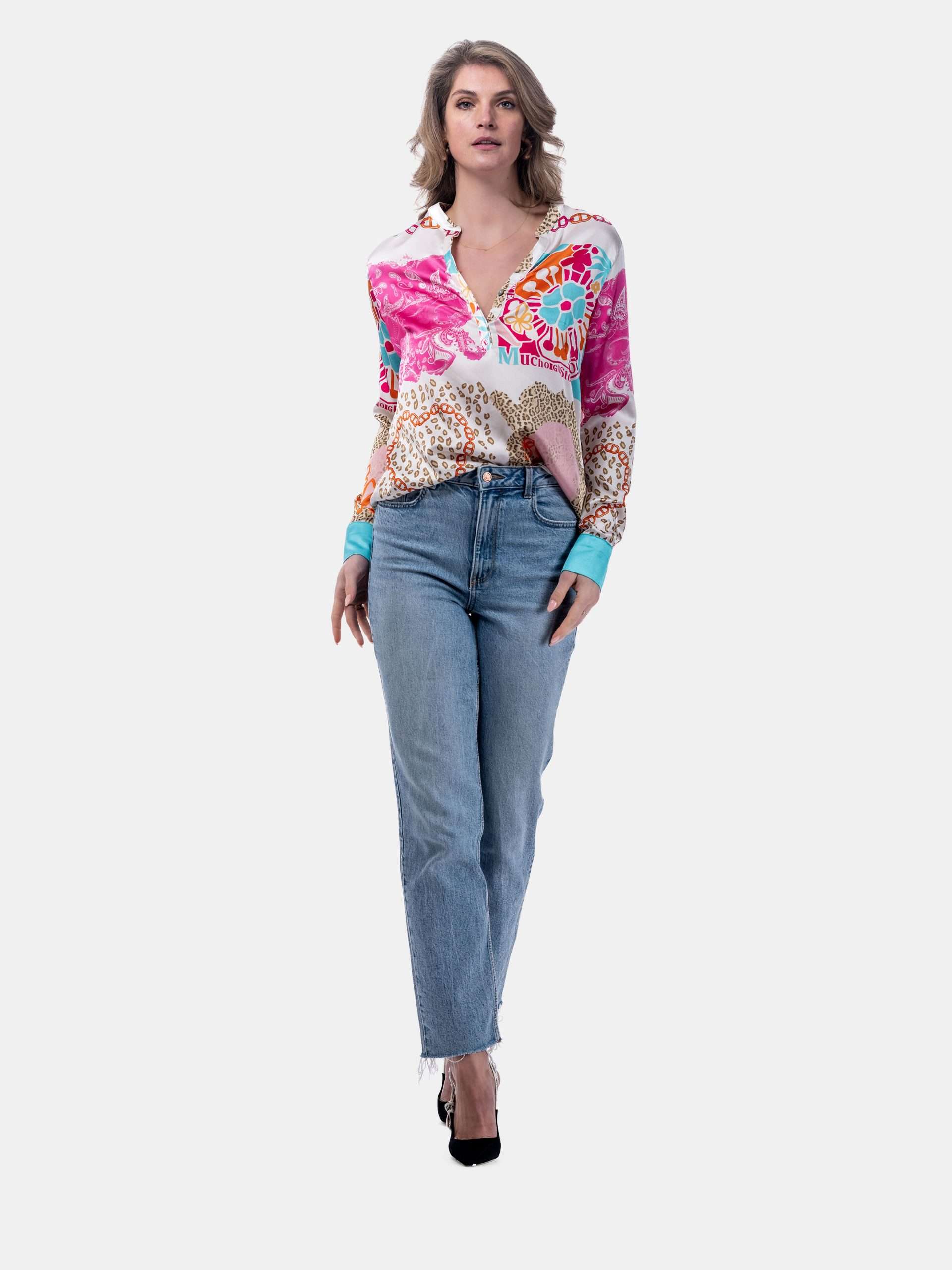 Mucho Gusto  blouse monza luipaard hart paisleyprint