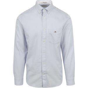 Gant Overhemd Lange Mouw  Casual Overhemd Honeycomb Texture Lichtblauw