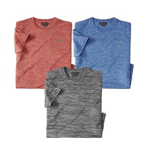 Atlas For Men Heren actief gevlekt t-shirt (set van 3)