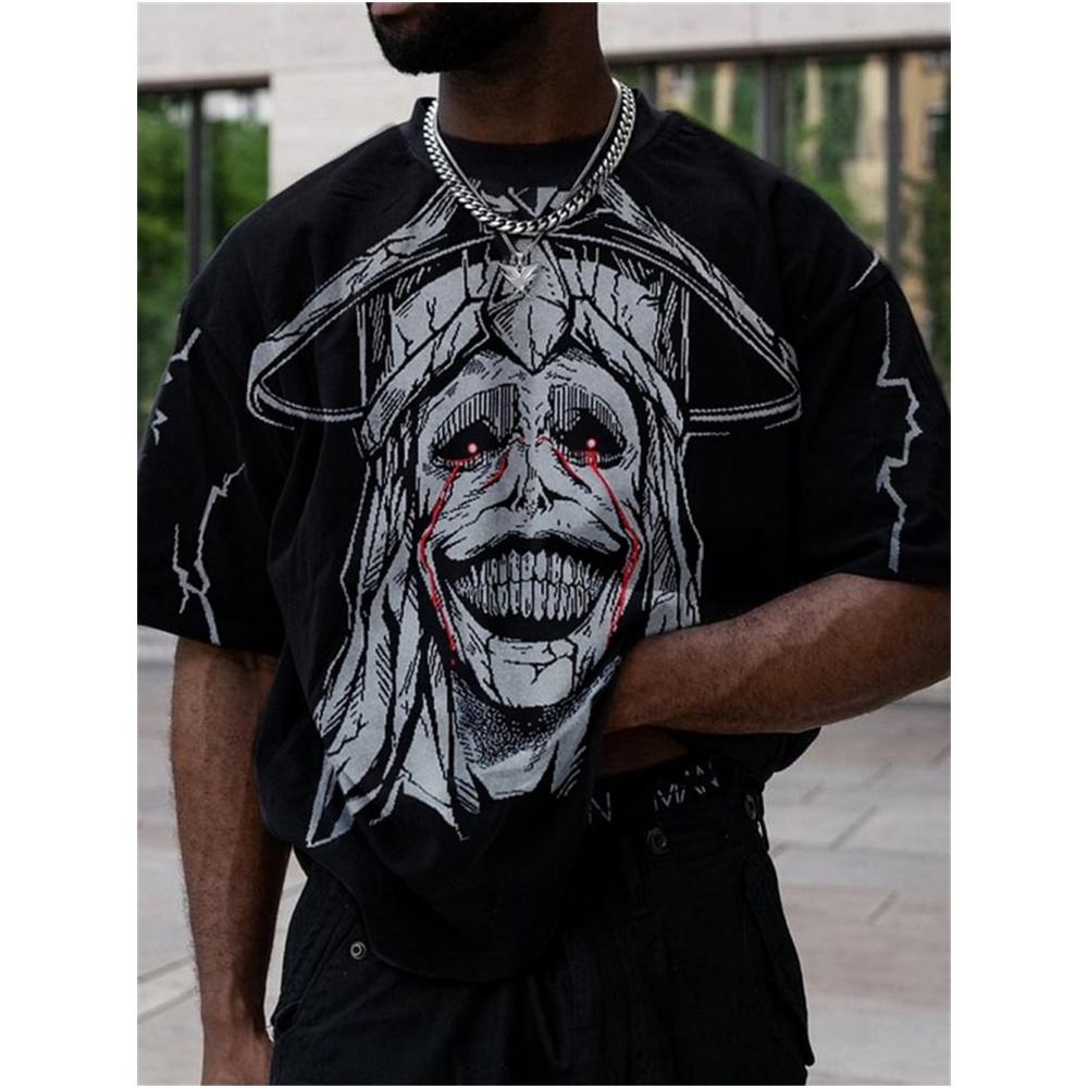 ETST 011 Heren T-shirt Zomer T-shirt Casual Korte Mouw Top O Hals T-shirt Losse Micro Elasticiteit Retro Mode Ademende Herenkleding S