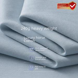VantaGoods 240g Heren High-End Supima Katoen Wit T-shirt - Korte Mouw, Ronde Hals, Lente/Zomer Ondergoed L [120-140 kg]