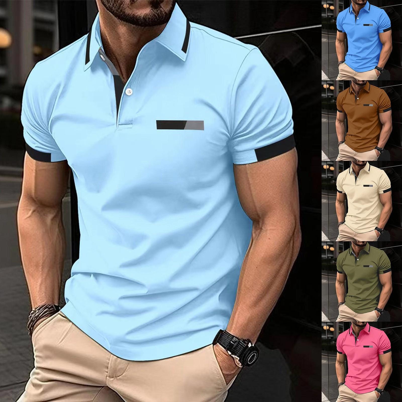 Niubiplus Charmant Herenoverhemd Superlicht Korte Mouw Casual Herenkleding L