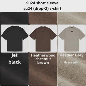 VantaGoods 2024SU Essential T-shirt met korte mouwen in kastanjebruin en grasgrijs met offsetdruk S