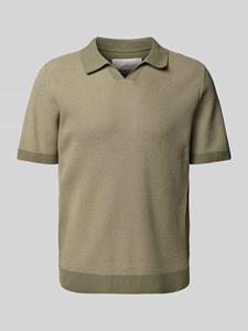 Jack & Jones jprcceaston knit split neck ss sn 12273012 tea leaf