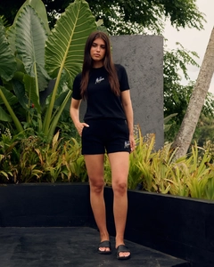 Malelions Women kiki t-shirt black/matcha md3-ss25-07-744
