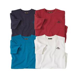 Atlas For Men Heren t-shirt met ronde hals (pak van 4)
