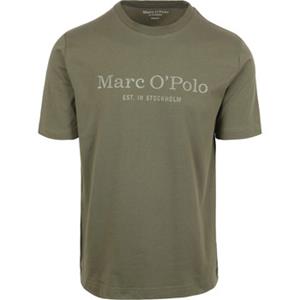 Marc O'Polo T-shirt Korte Mouw  T-Shirt Logo Donkergroen