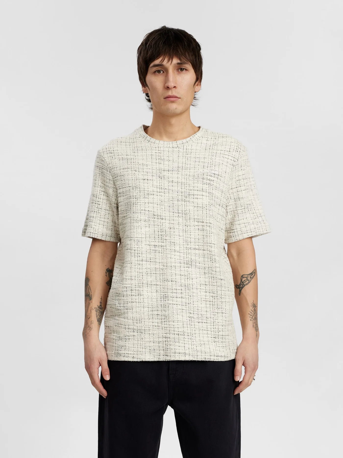 Anerkjendt 901922 akkikki jacquard tee 9503 tofu