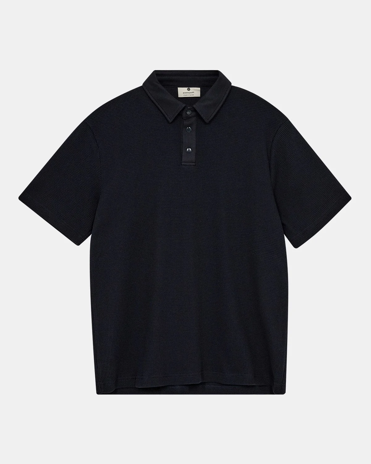 Anerkjendt 901924 akkikki waffle polo tee 3059 sky captain