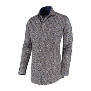 Circle of Gentlemen Max allover print overhemd in stretch kwaliteit
