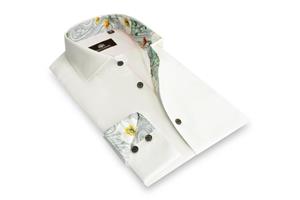 Circle of Gentlemen Massin effen overhemd met contrastdetails 100% co