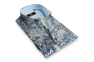 Circle of Gentlemen Menno allover print overhemd met contrastdetails 100% co