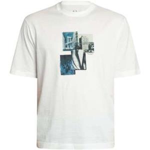 EAX T-shirt Korte Mouw  T-shirt met stadsafbeelding