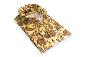 Circle of Gentlemen Michi linnenhemd print multicolor /bruin