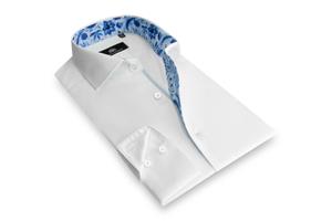 Circle of Gentlemen Miquel effen overhemd met contrast details 100% co