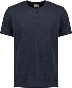 No Excess T-shirt granddad with neps deep blue