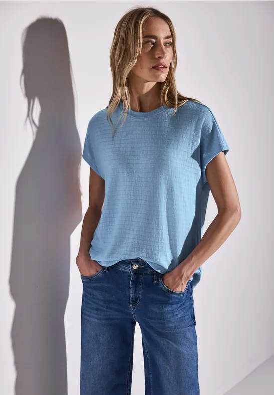 STREET ONE T-shirt met streepstructuur