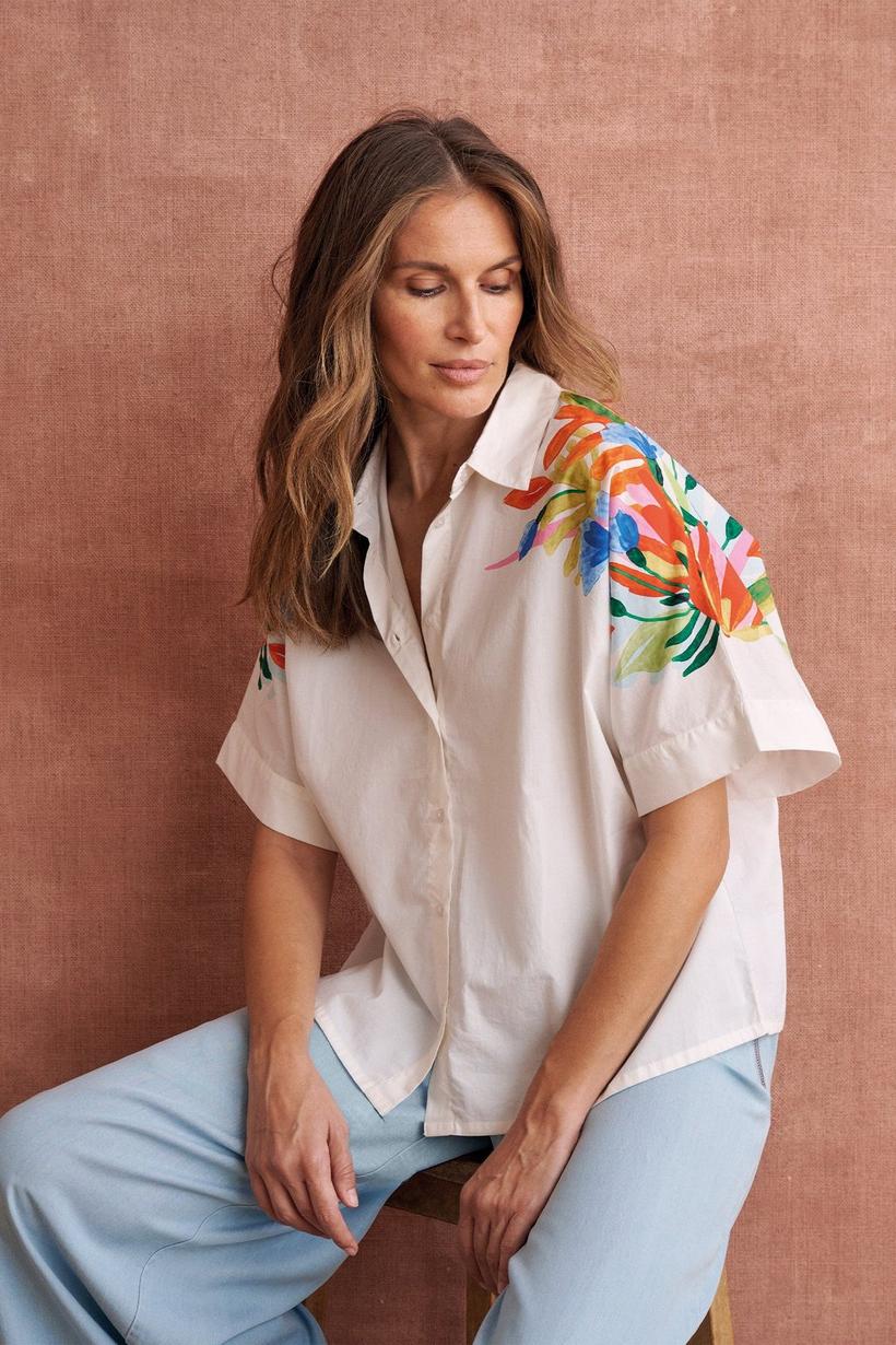 Mayerline Hemdblouse Met Print In Handpainted Look