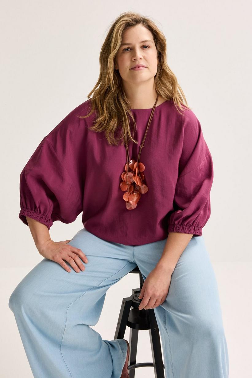 Améline Vleermuisblouse Op Elastiek