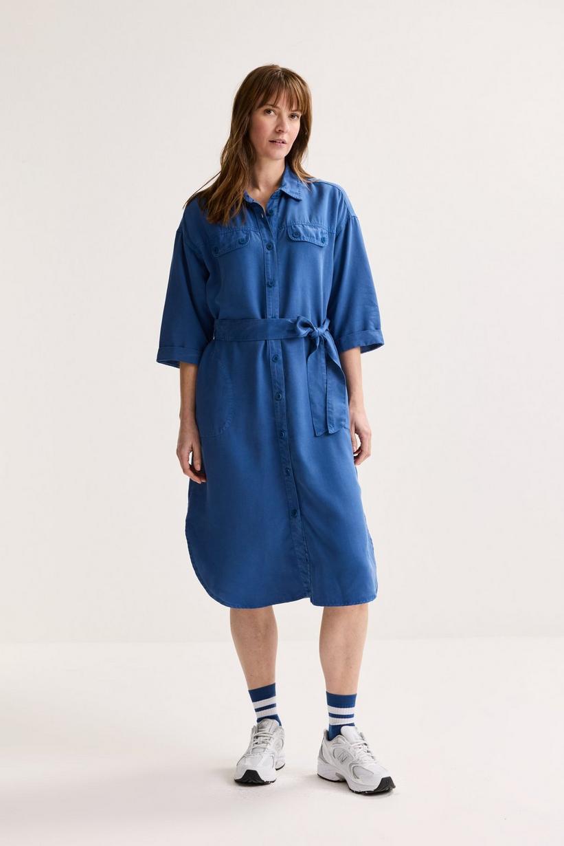 Améline Rechte Jurk In Tencel