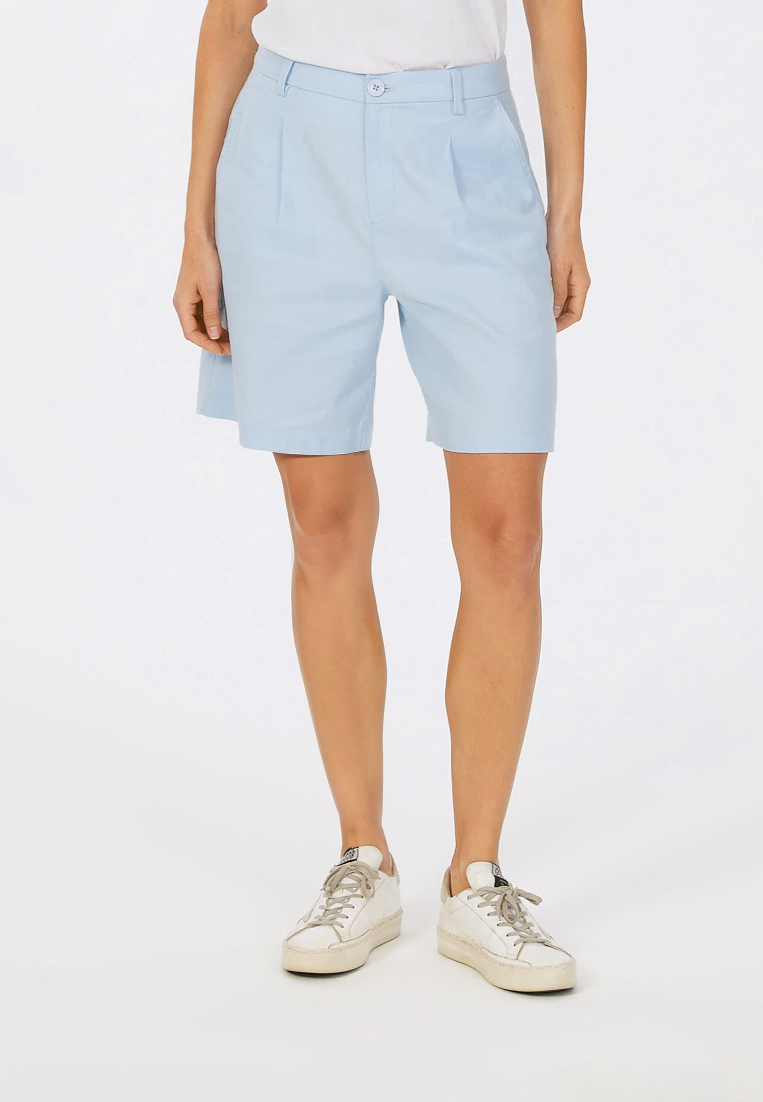 MARC AUREL Shorts aus Leinenmischung