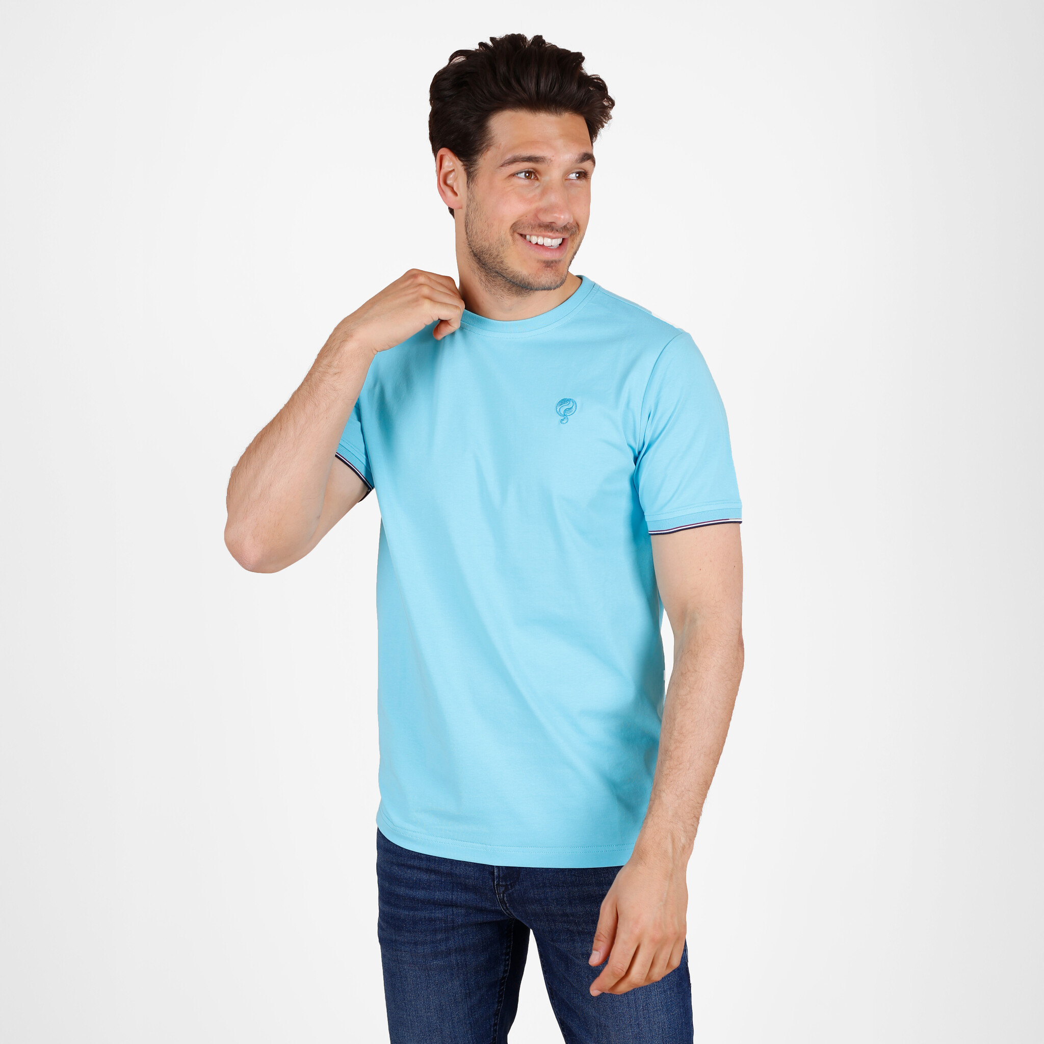 Quick-Q1905 Heren T-Shirt Dronten | Felblauw