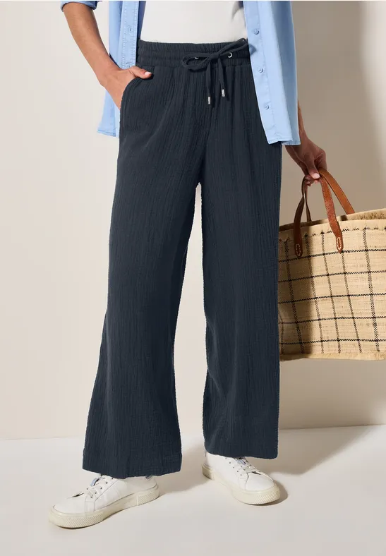 Cecil Wide Legs mousseline broek