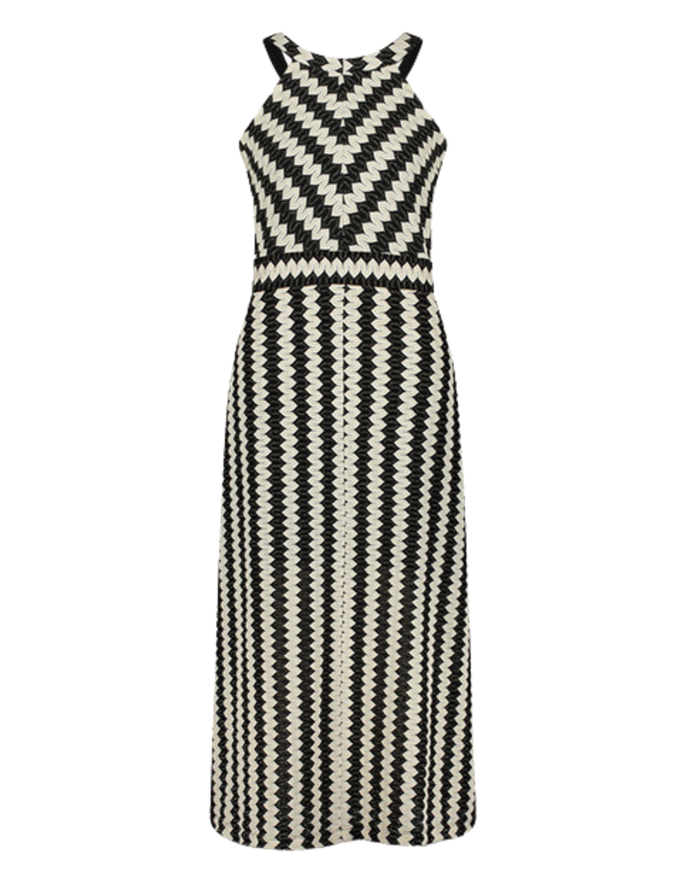 Summum Quinty: long halter fine crochet dress jurken 5s1613-30699