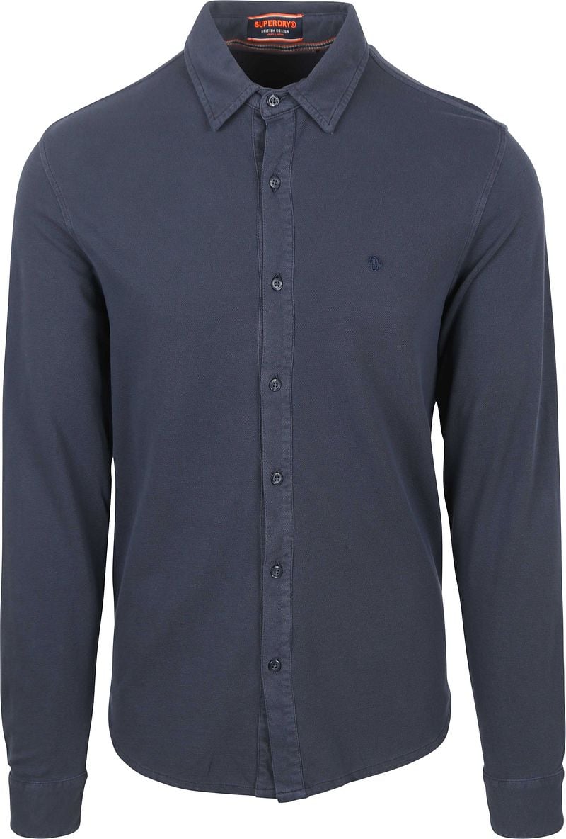 Superdry Overhemd Vintage Destroy Pique Sailing Navy