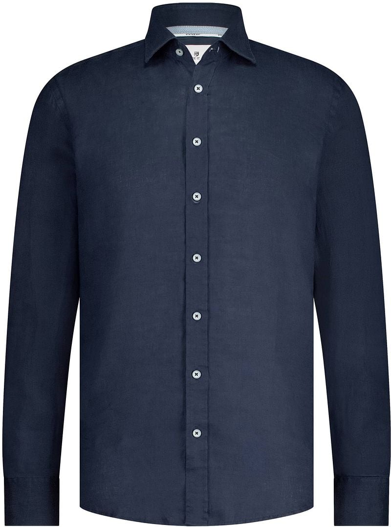 State of Art Overhemd Linnen Navy