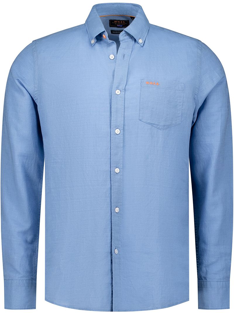 New zealand auckland NZA Shirt Clayton Linnen Pacific Blue