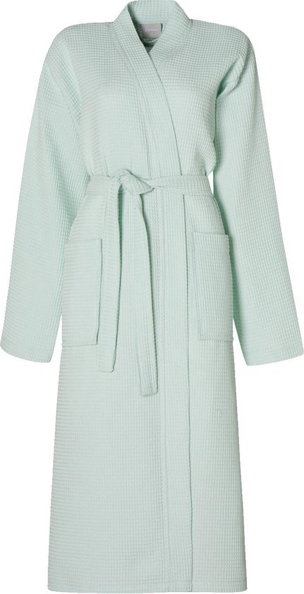 Seahorse Waffle Kimono Badjas Lily Green-Maat: XL