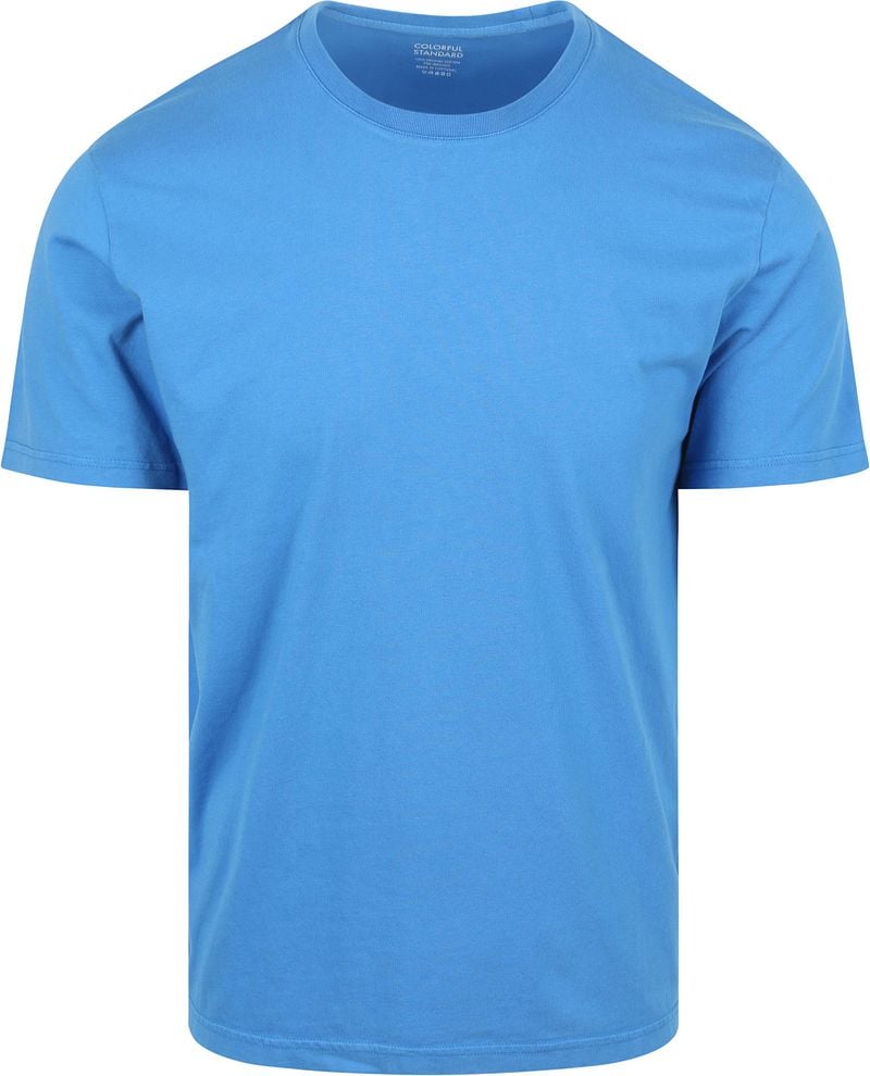 Colorful Standard T-shirt Pacific Blauw