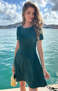 The Musthaves Scuba Taille Jurk Smaragd