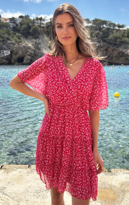 The Musthaves Cala Bassa Jurk Flower Rood