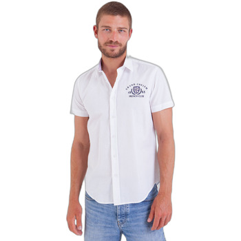 Camberabero Overhemd Lange Mouw  Chemise seersucker uni