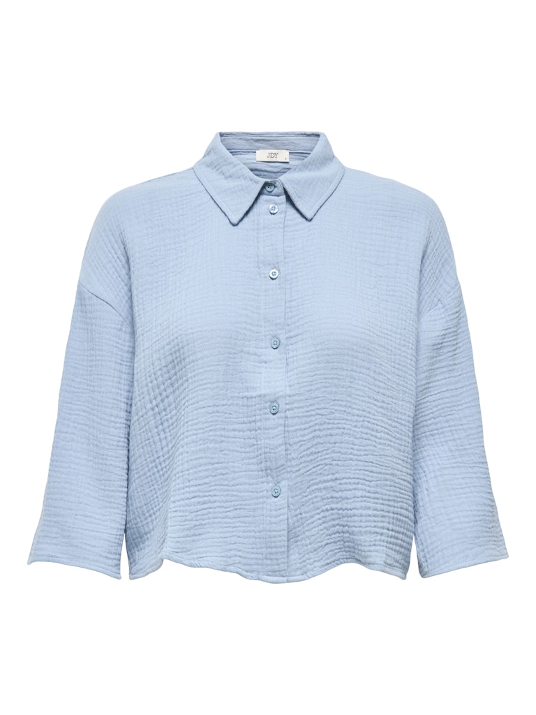 Jacqueline de Yong theis life 3/4 crop shirt wvn no 15307159 soft chambray